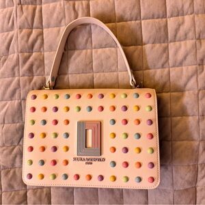 Karl Lagerfeld crossbody rainbow dots purse